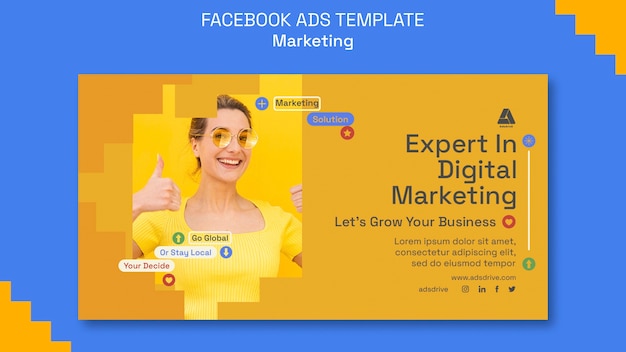 Free PSD marketing strategy facebook template