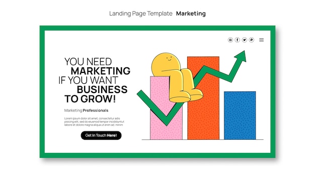 Marketing strategy landing page template