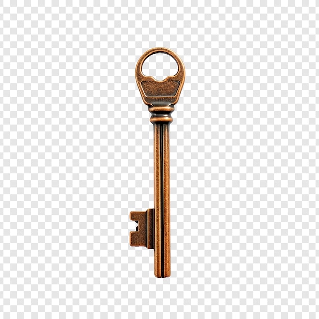 Free PSD material key isolated on transparent background