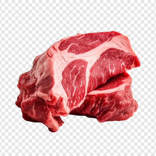 Free PSD meat in its raw state isolated on transparent background