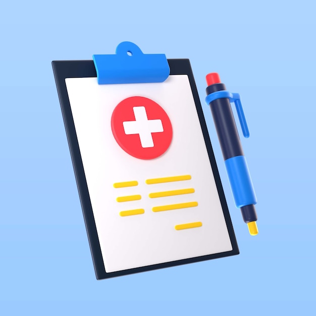 Free PSD medical chart and pen icons