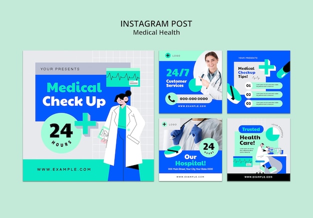 Free PSD medical health  instagram posts