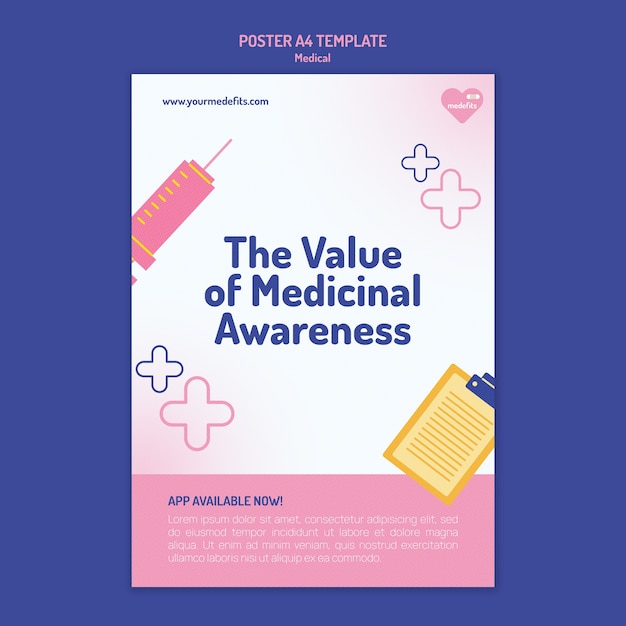 Free PSD medical poster template