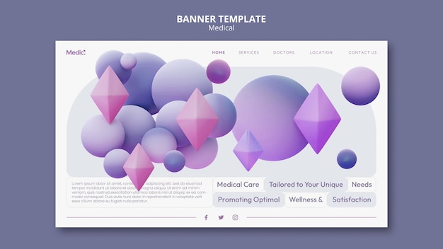 Free PSD medical template design