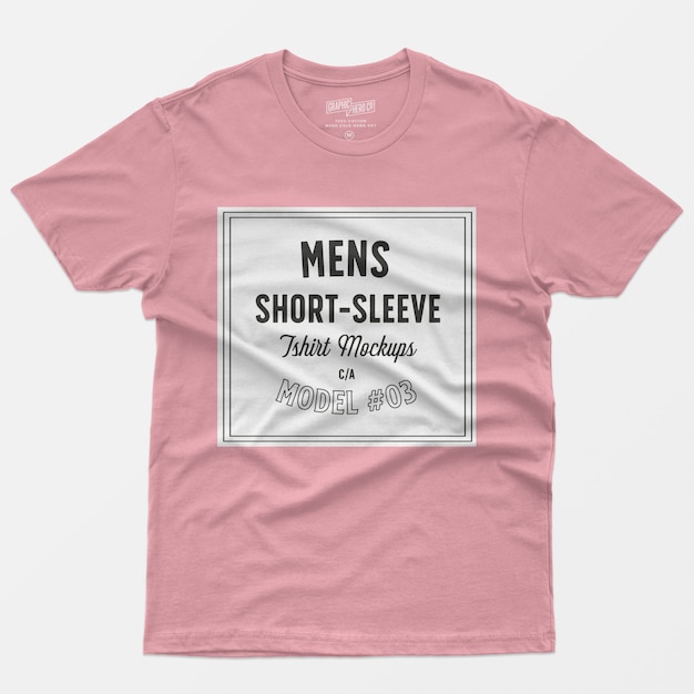 Free PSD mens short sleeve t-shirt mockups 03