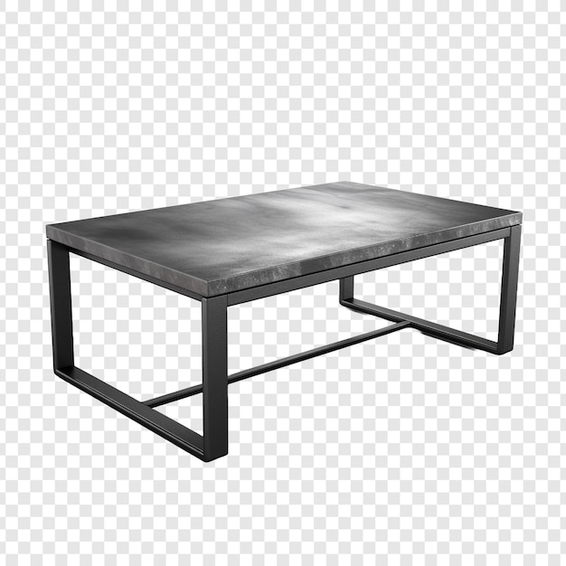 Free PSD metal a coffee table isolated on transparent background