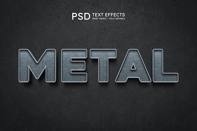 Free PSD metal text style effect