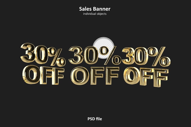 Free PSD metallic sales banner