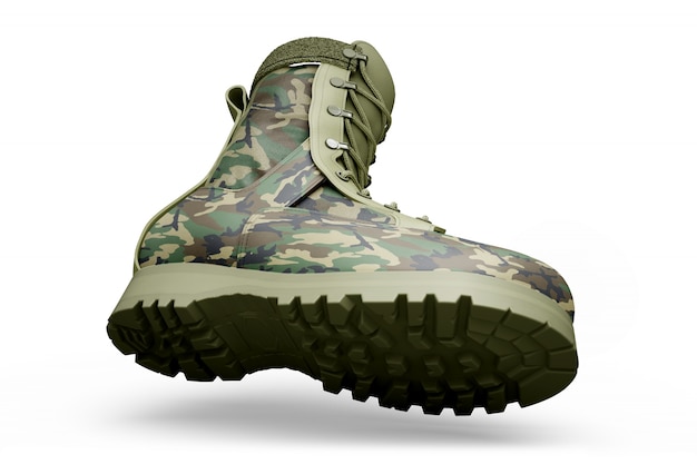 Free PSD militar boots mockup