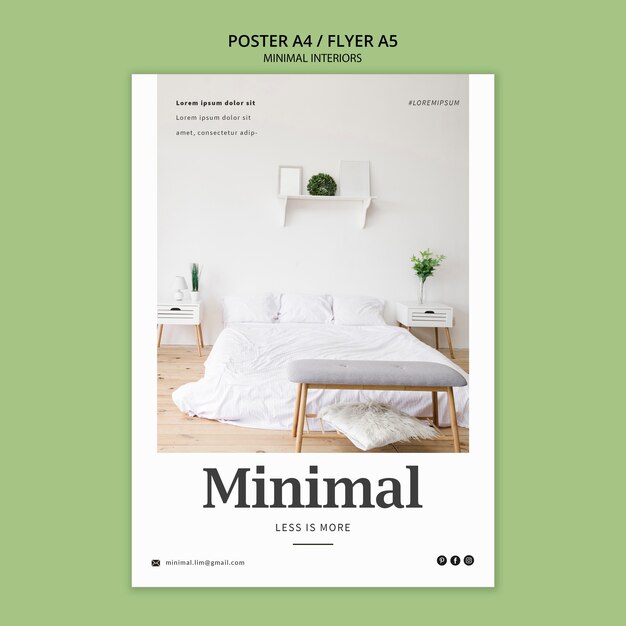 Minimal interiors poster theme