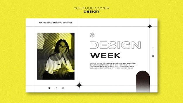 Free PSD minimalist design week template