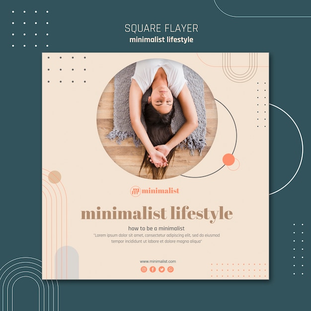 Free PSD minimalist lifestyle square flyer design