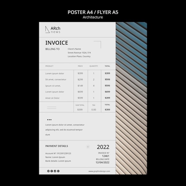 Free PSD modern architecture design template