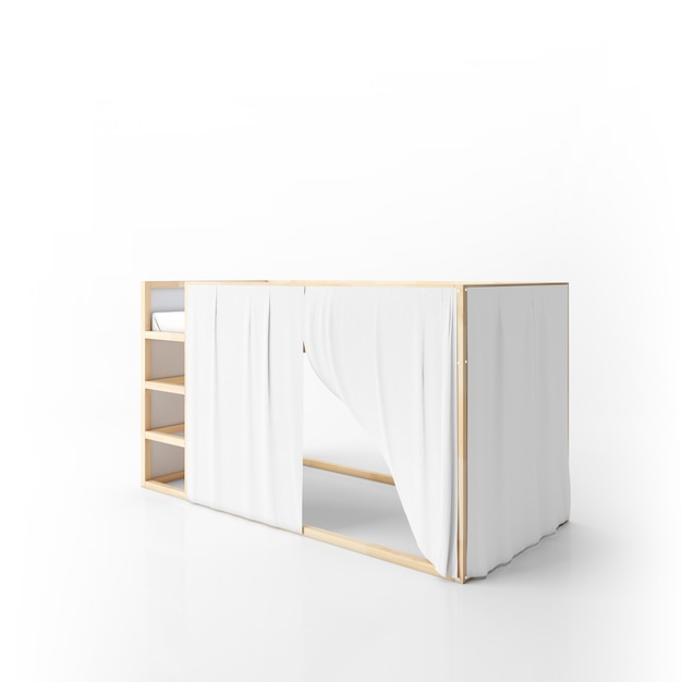 Free PSD modern bunk bed design isolated