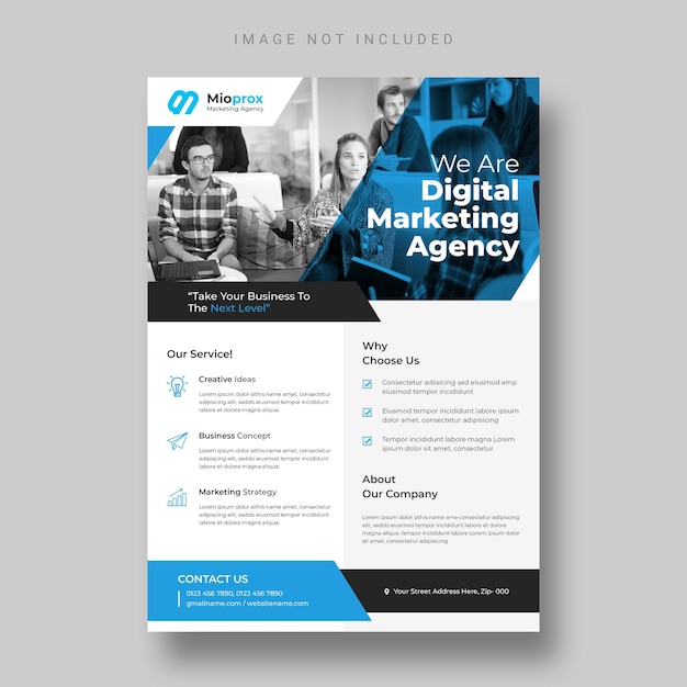 Free PSD modern business flyer template