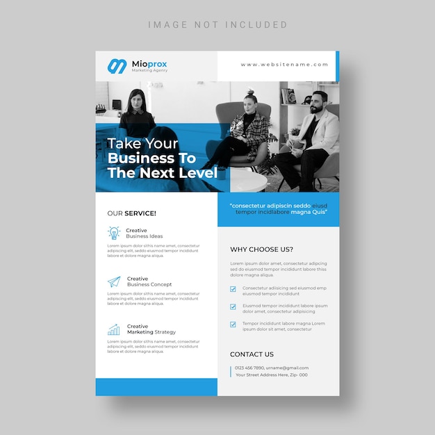 Free PSD modern business flyer template