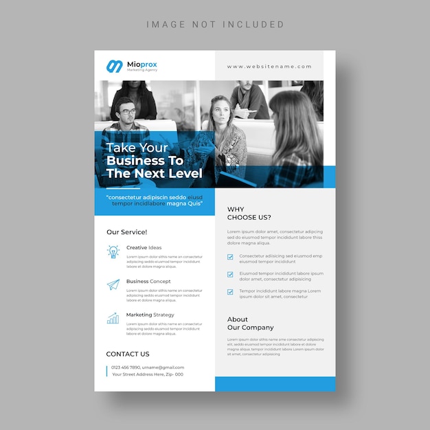 Free PSD modern business flyer template