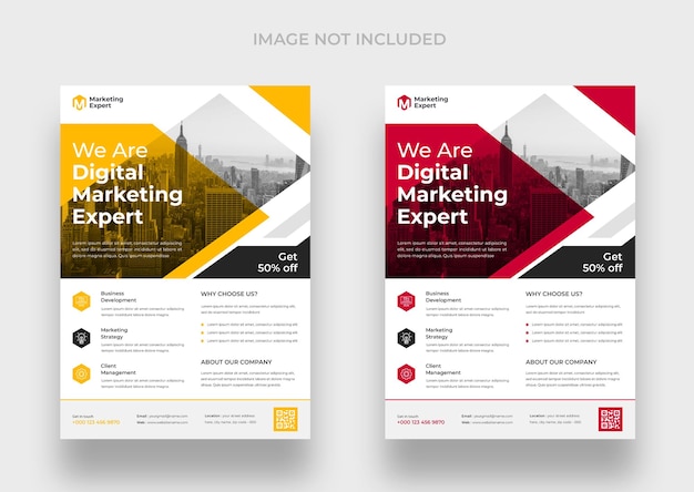 Free PSD modern digital marketing flyer template