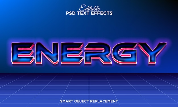 Free PSD modern shiny text effect with modern retro background