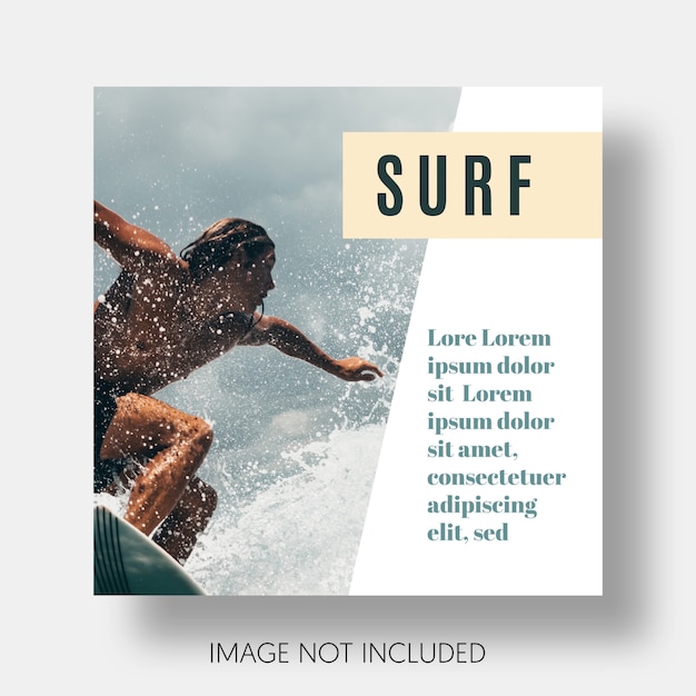 Free PSD modern surf template instagram