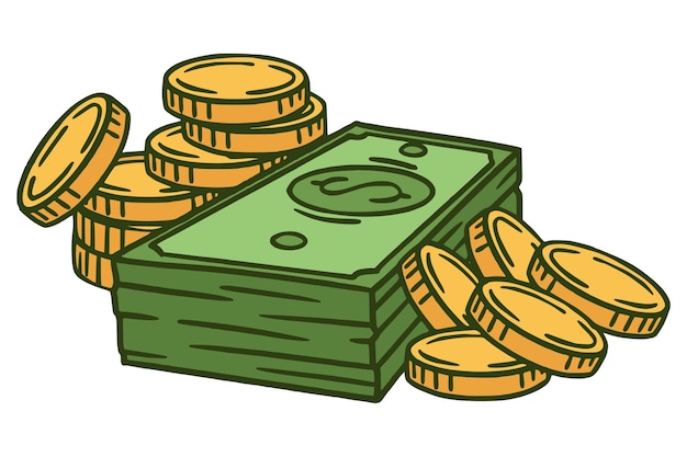 Free PSD money illustration isolated