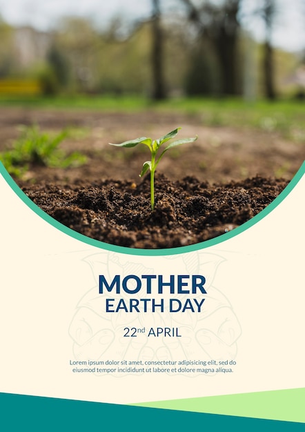 Free PSD mother earth day cover template