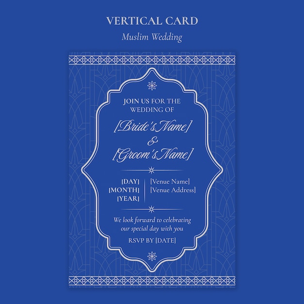 Free PSD muslim wedding template design