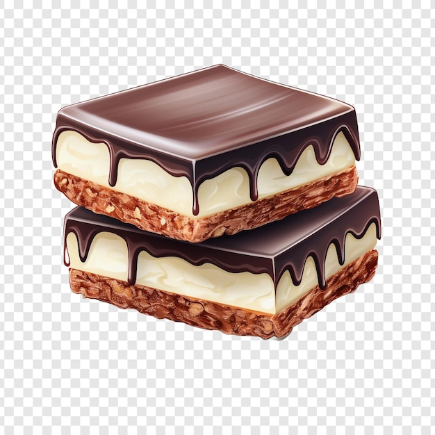 Free PSD nanaimo bars isolated on transparent background