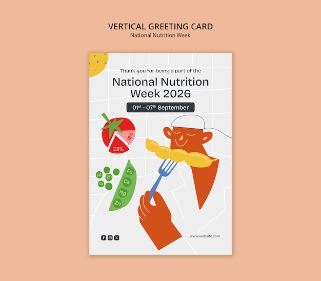 National nutrition week template design