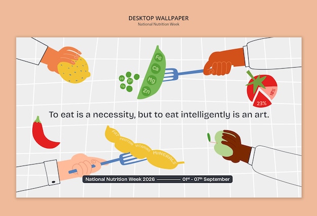 National nutrition week template design