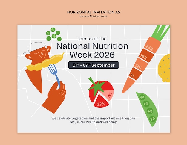 National nutrition week template design