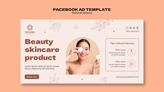 Free PSD natural beauty template design