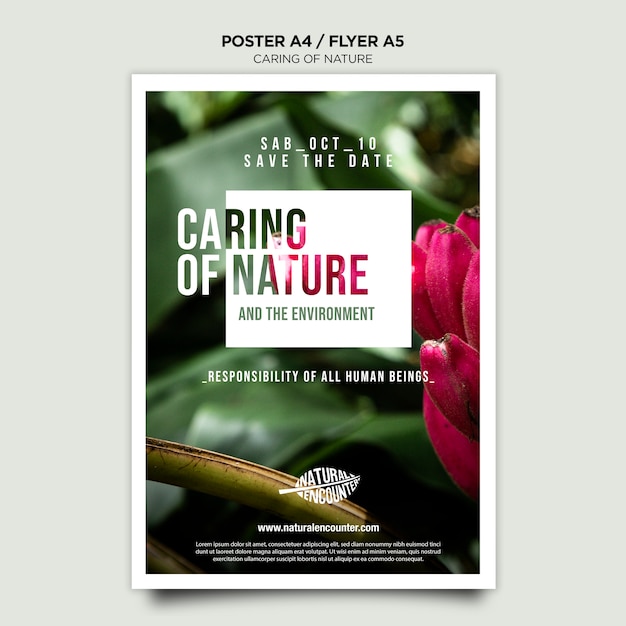 Nature concept poster template