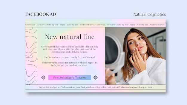 Free PSD nature cosmetics facebook template