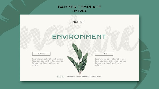 Free PSD nature environment banner template