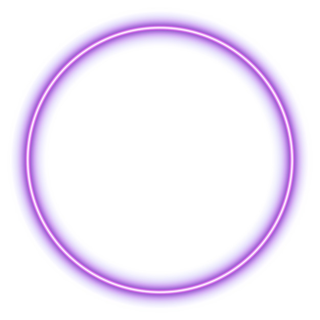 Free PSD neon circle shape