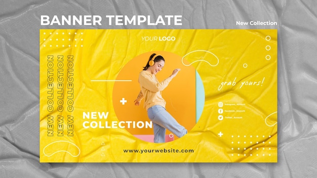 Free PSD new collection concept banner template