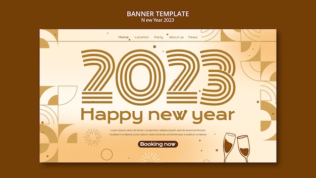 Free PSD new year template design