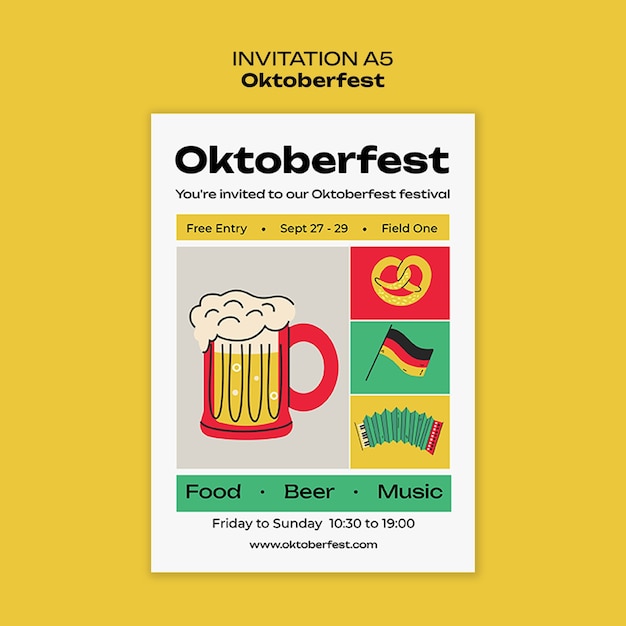 Free PSD oktoberfest template design