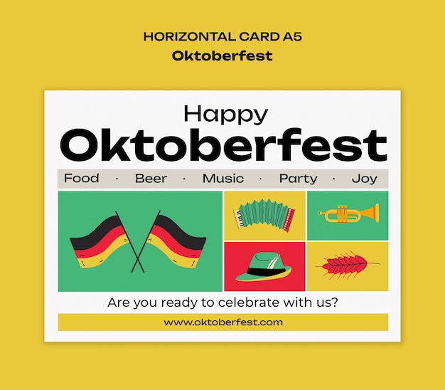 Free PSD oktoberfest template design