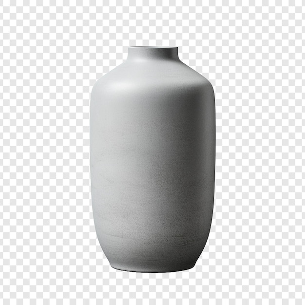 Free PSD one grey vase isolated on transparent background