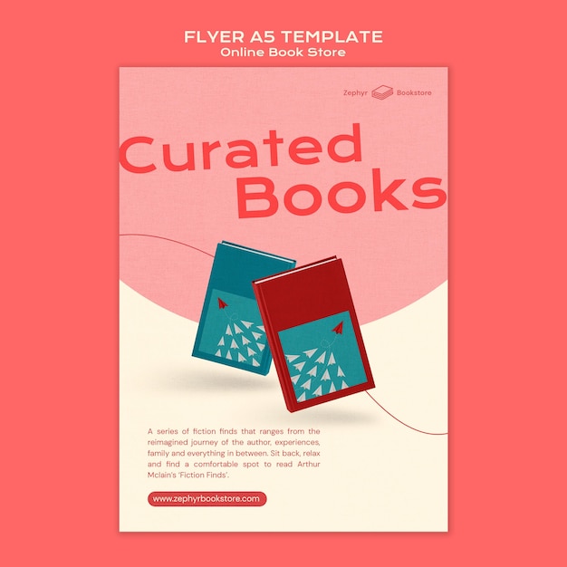 Free PSD online book store print template