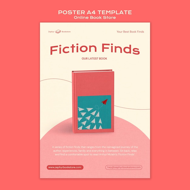 Free PSD online book store print template