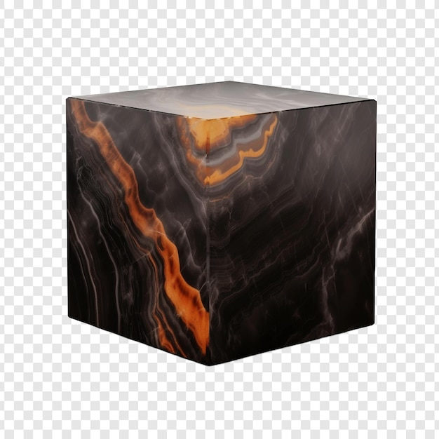 Free PSD onyx box stands alone isolated on transparent background