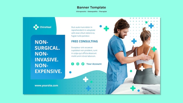 Osteopathy banner template