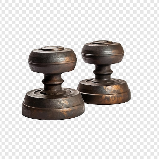 Free PSD pair of weights isolated on transparent background