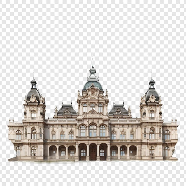 Free PSD palace house isolated on transparent background