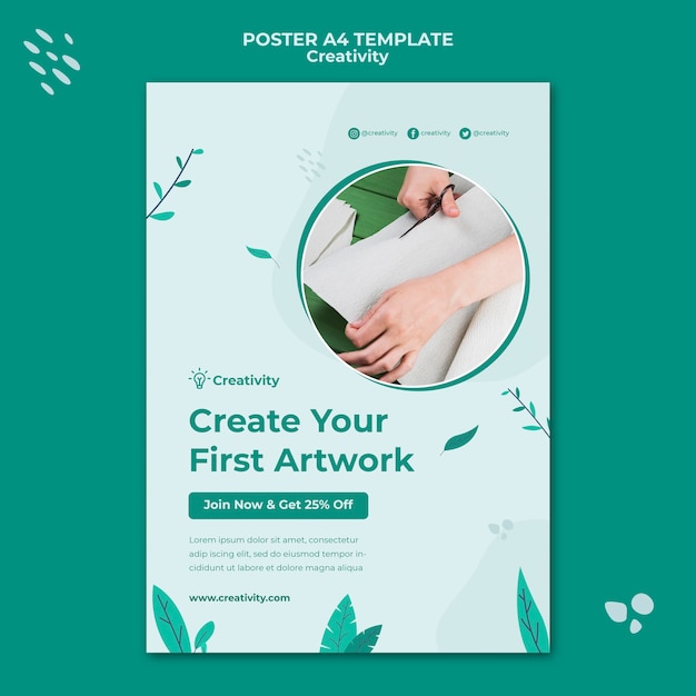 Free PSD paper art vertical print template