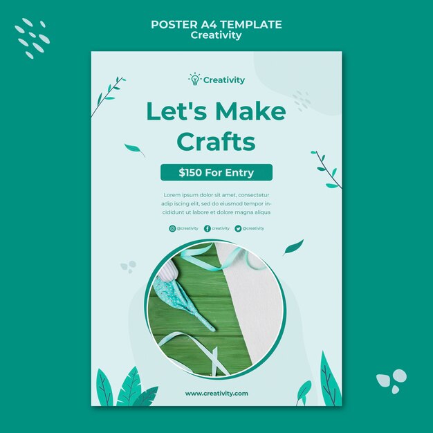 Paper art vertical print template