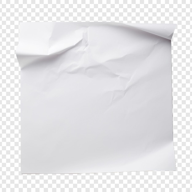 Free PSD paper isolated on transparent background